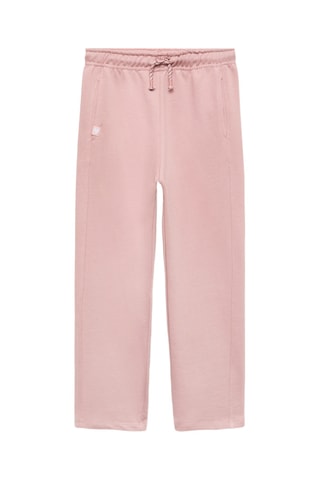 Jogging coton taille élastique - Rose