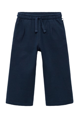 Jogging coton cordon - Bleu marine
