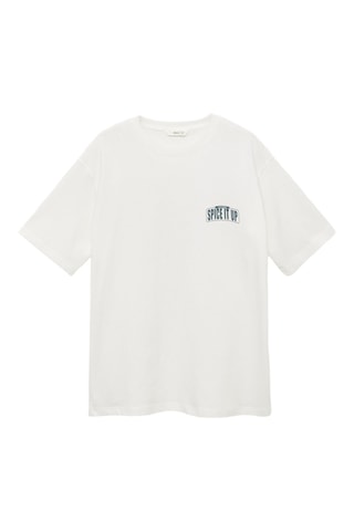 T-shirt imprimé manches courtes - Blanc