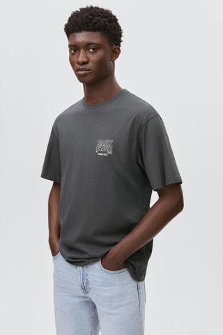 T-shirt imprimé manches courtes - Anthracite