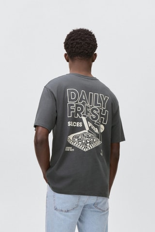T-shirt imprimé manches courtes - Anthracite