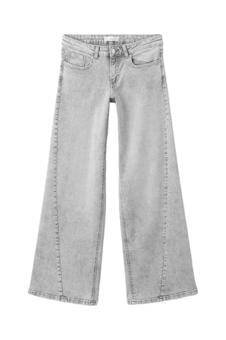 Jean taille basse à clous - Gris