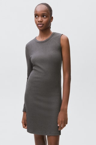 Robe maille sans manches - Gris