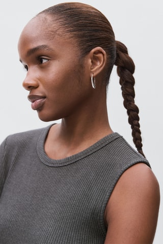 Robe maille sans manches - Gris