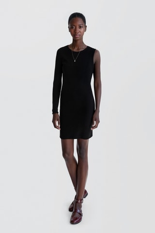 Robe maille sans manches - Noir
