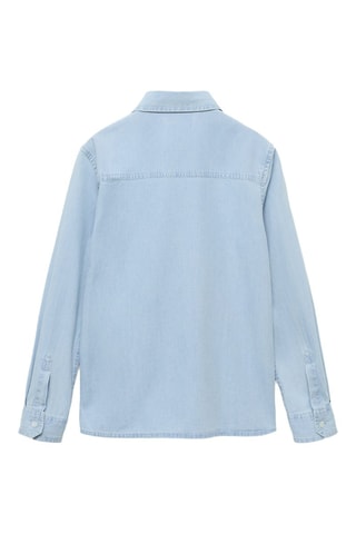 Chemise denim coton - Bleu