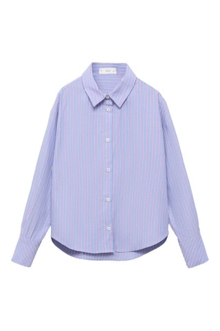 Chemise oversize coton rayures - Bleu