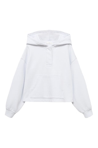 Sweat-shirt oversize capuche - Bleu