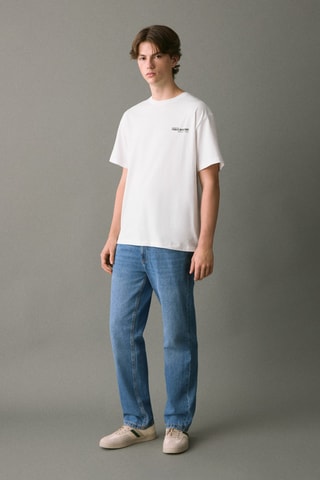 T-shirt en coton imprimé - Blanc