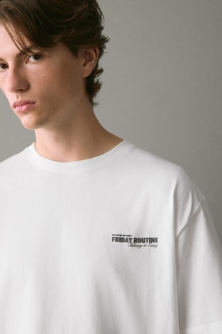 T-shirt en coton imprimé - Blanc