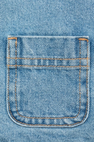 Blouson denim imitation  fourrure - Bleu