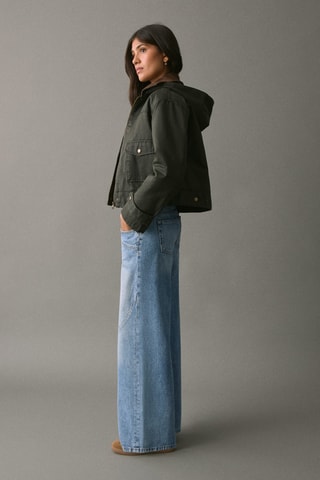 Jean wideleg détails coutures - Bleu