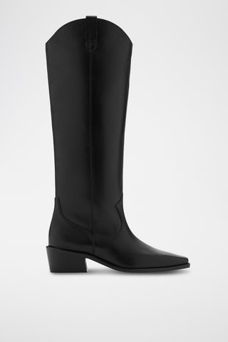 Bottes hautes cuir - Noir
