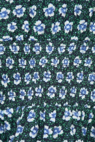 Robe fleurie froncée - Vert