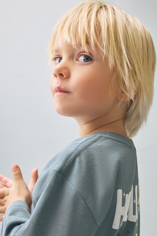 T-shirt coton imprimé - Vert clair