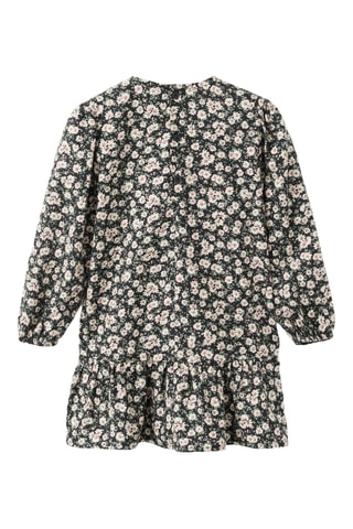 Robe à fleurs - Noir