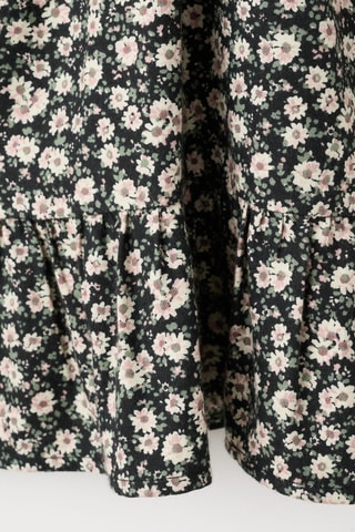 Robe à fleurs - Noir