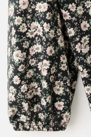 Robe à fleurs - Noir