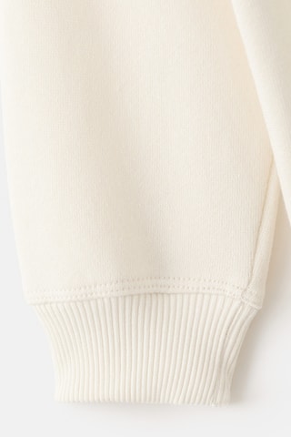 Sweat-shirt imprimé capuche - Écru