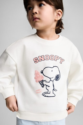 Sweat-shirt imprimé Snoopy - Blanc