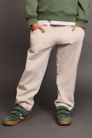 Jogging coton cordon - Gris
