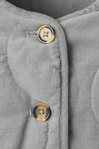 Manteau matelassé velours côtelé - Gris
