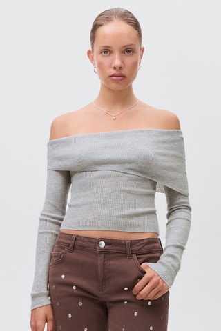 Top bustier - Gris