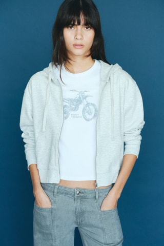 T-shirt coton motos - Blanc