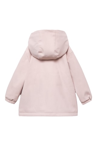 Manteau gommé doublure fausse fourrure - Rose