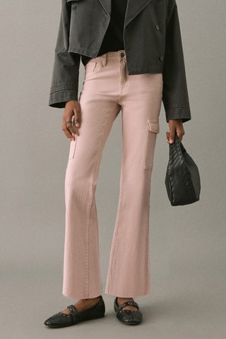 Jean cargo flare - Rose
