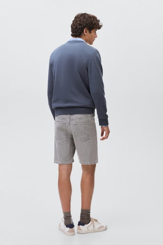 Bermuda denim coton - Gris