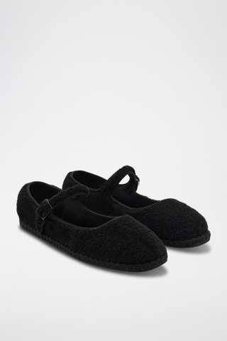 Ballerines fourrure mouton - Noir