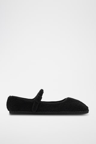 Ballerines fourrure mouton - Noir