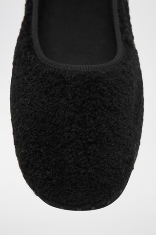 Ballerines fourrure mouton - Noir