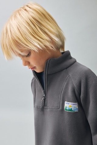 Sweat-shirt polaire fermeture Éclair - Gris