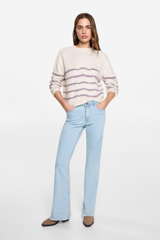 Jean flare ourlet effiloché - Bleu clair