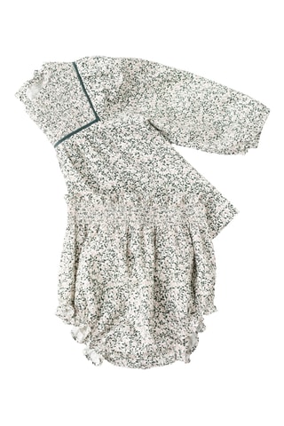 Robe et culotte à fleurs - Blanc