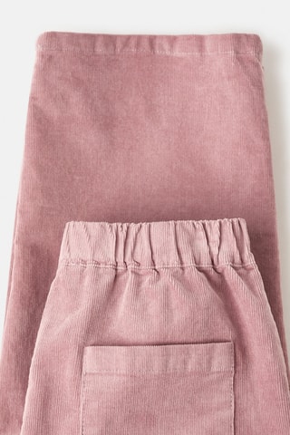 Pantalon coton velours côtelé - Rose