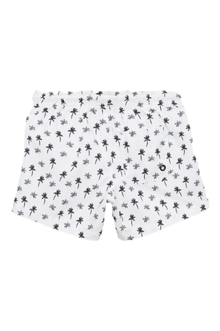 Maillot de bain imprimé palmiers - Blanc
