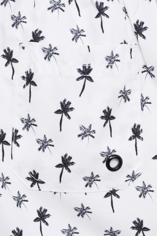 Maillot de bain imprimé palmiers - Blanc