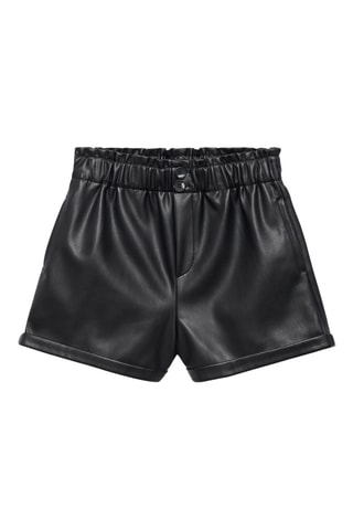 Short simili-cuir - Noir