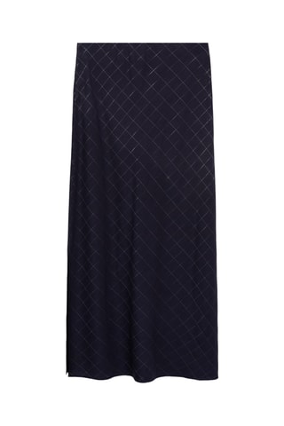 Jupe lurex à carreaux - Bleu marine