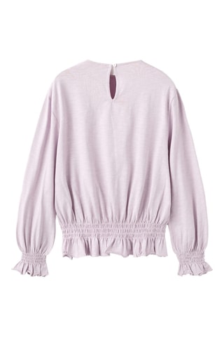 T-shirt détails froncés - Violet