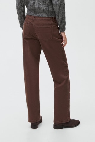 Jean droit rivets - Marron