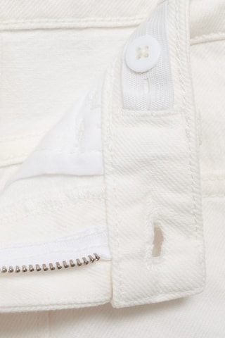 Jean style jupe-culotte détail couture - Blanc