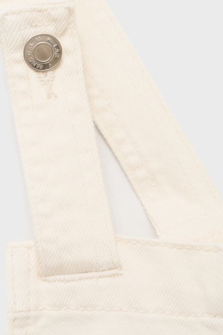 Robe chasuble courte en jean - Blanc