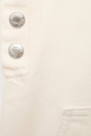 Robe chasuble courte en jean - Blanc