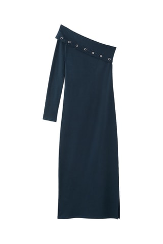 Robe asymétrique clous - Bleu marine