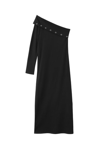 Robe asymétrique clous - Noir