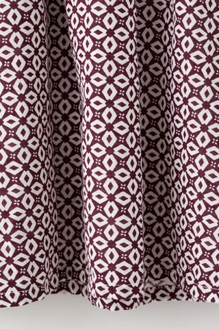 Robe imprimée à volants - Rouge